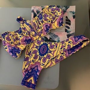 Yellow and purple large shein bikini